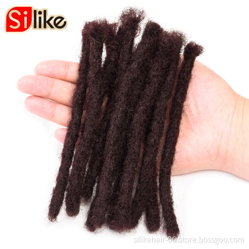 Women Men Fashion Hip-Hop Reggae Black Brown Crochet Braiding Hair 10 Strands Handmade Dreadlocks Synthetic Hair Extensions